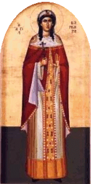 Święta Barbara z krzyżem